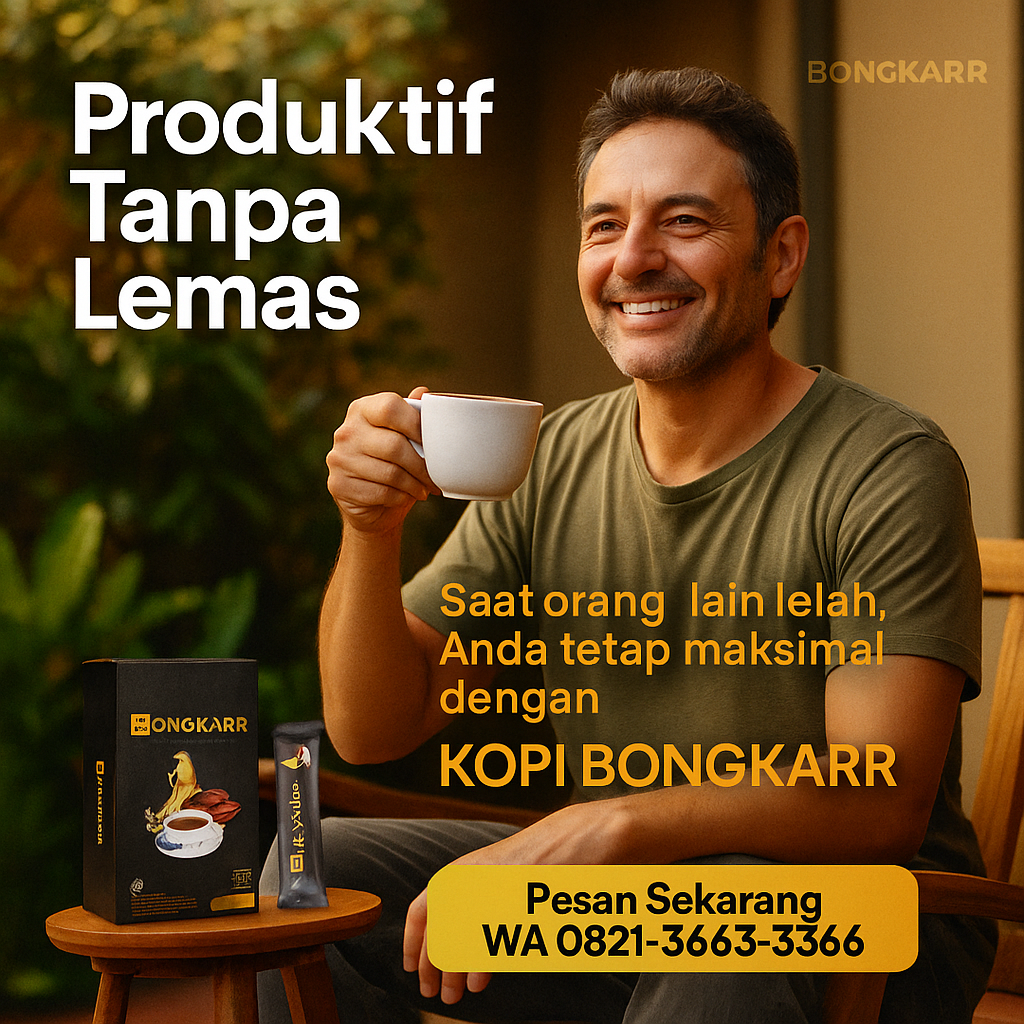 pria aktif menikmati kopi premium